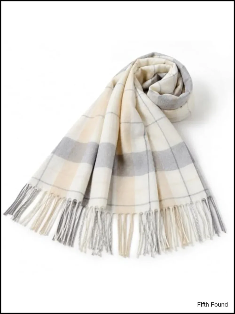 Women Winter Large Plaid Scarf Tassel Shawl Wrap 100% Polyester